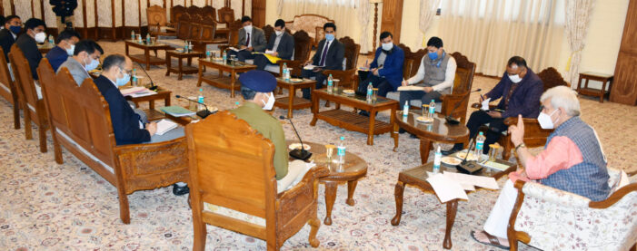 Lt Governor chairs meeting of all DCs of Kashmir Division Lt Governor chairs meeting of all DCs of Kashmir Division