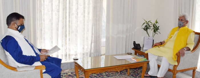 Member, Central Waqf Council; Former Deputy Chairman, J&K Legislative Council call on Lt Governor Member, Central Waqf Council; Former Deputy Chairman, J&K Legislative Council call on Lt Governor