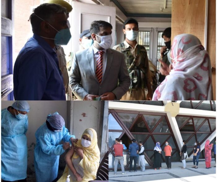 DC Srinagar inspects Covid-19 vaccination sites at various Medical Blocks DC Srinagar inspects Covid-19 vaccination sites at various Medical Blocks