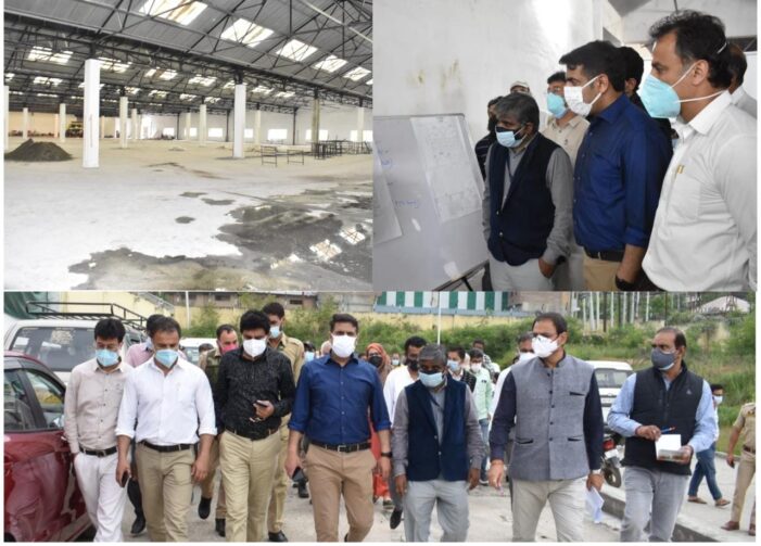 DC Srinagar takes stock of under construction 500 bedded Covid Hospital at Khonmoh DC Srinagar takes stock of under construction 500 bedded Covid Hospital at Khonmoh