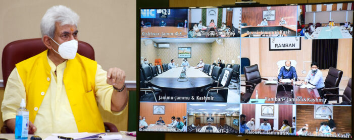 Lt Governor chairs meetings with senior Doctors, CMOs, DCs of Jammu Division Lt Governor chairs meetings with senior Doctors, CMOs, DCs of Jammu Division