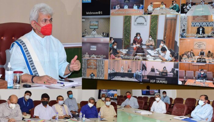 Lt Governor reviews Covid containment measures in a series of high level meetings with Covid Task Force, DCs and SPs