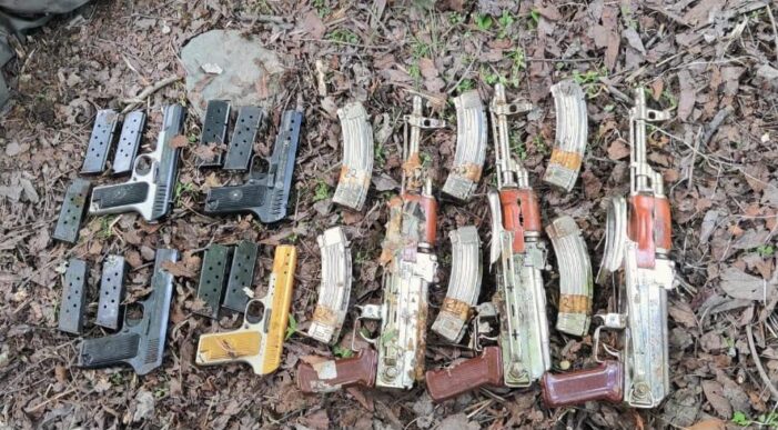 Several automatic rifles recovered in Tangdhar Several automatic rifles recovered in Tangdhar