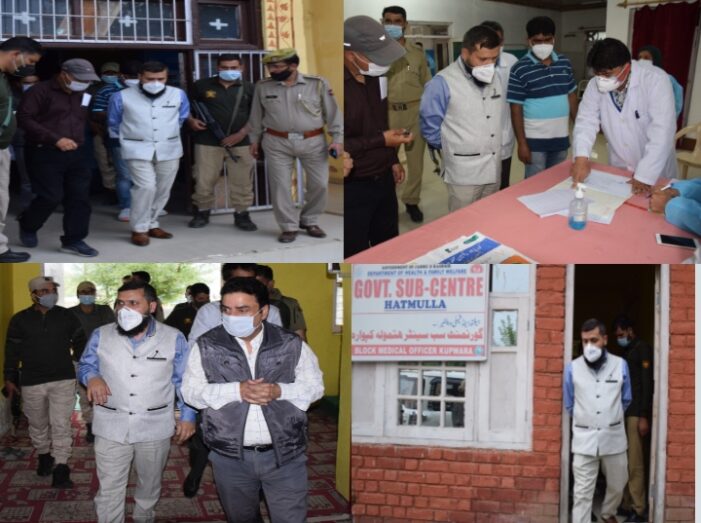 DC Kupwara inspects ongoing vaccination process, takes stock of fire incident of Sabzi Mandi Handwara DC Kupwara inspects ongoing vaccination process, takes stock of fire incident of Sabzi Mandi Handwara