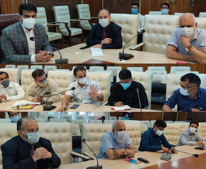 DC Srinagar holds meeting for follow up of the directions of LG for completion of 500-bedded Covid Hospital at Khanmoh