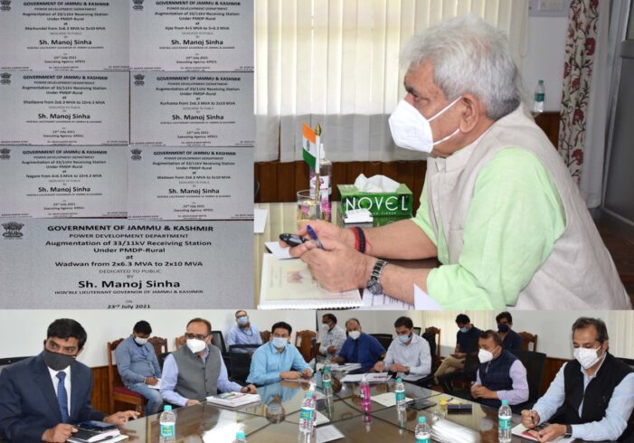 Lt Governor dedicates 07 Power Infrastructure Projects worth Rs 10.11 crore to the public Lt Governor dedicates 07 Power Infrastructure Projects worth Rs 10.11 crore to the public