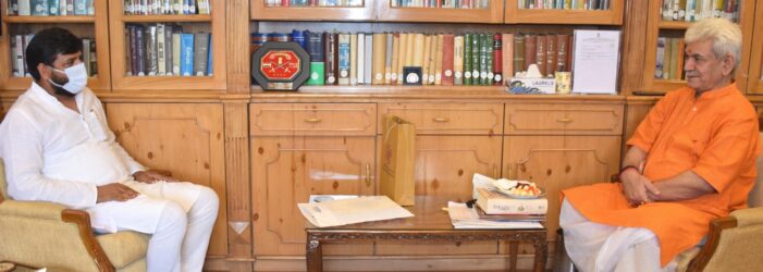 Member Central Waqf Council, President JKPCC & Former MP call on Lt Governor