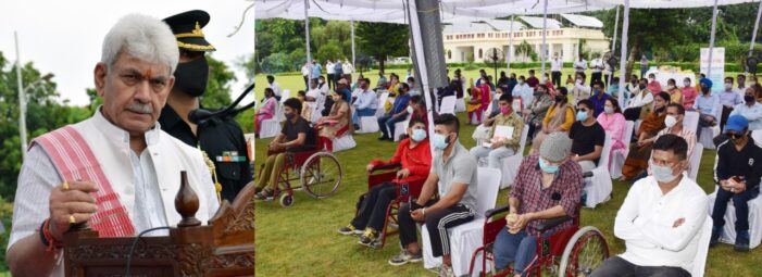 Lt Governor launches Senior Citizens National Helpline ”Elderline”-14567 in J&K Lt Governor launches Senior Citizens National Helpline ”Elderline”-14567 in J&K