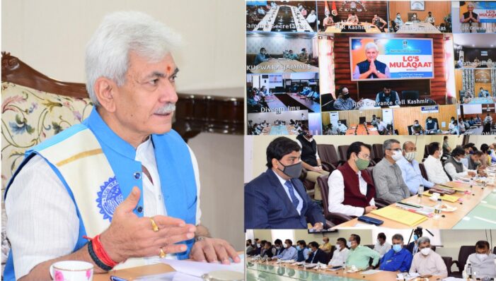 Lt Governor holds interaction with public during 7th round of Live Public Grievance Hearing Lt Governor holds interaction with public during 7th round of Live Public Grievance Hearing