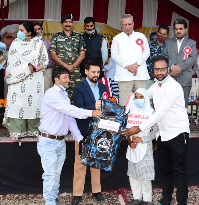 Union I&B Minister lays foundation stone of ZPEO, playfield; Inaugurates PMGSY road Union I&B Minister lays foundation stone of ZPEO, playfield; Inaugurates PMGSY road