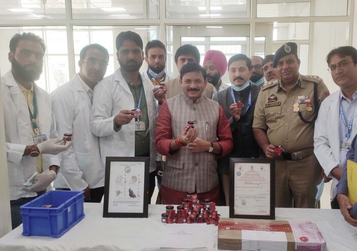 Union Minister of State for Communication visits Indian International Trade Saffron Spice Park at Pampore Union Minister of State for Communication visits Indian International Trade Saffron Spice Park at Pampore