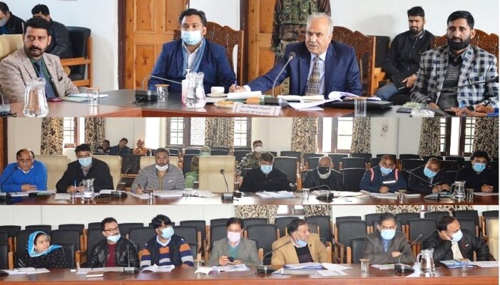 Hasnain Masoodi chairs DISHA meeting, reviews development activity Hasnain Masoodi chairs DISHA meeting, reviews development activity