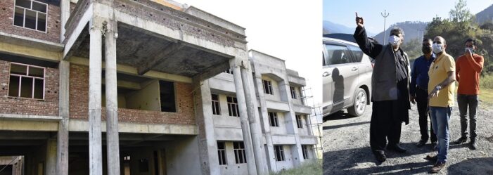 Samoon visits Ramban, inspects construction work of Government Polytechnic College Samoon visits Ramban, inspects construction work of Government Polytechnic College