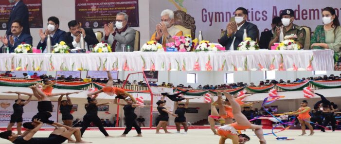 Lt Governor inaugurates Gymnastics Academy of J&K Lt Governor inaugurates Gymnastics Academy of J&K