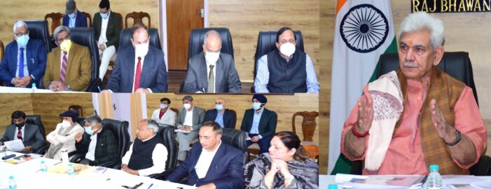 Lt Governor interacts with VCs of Universities of J&K UT Lt Governor interacts with VCs of Universities of J&K UT