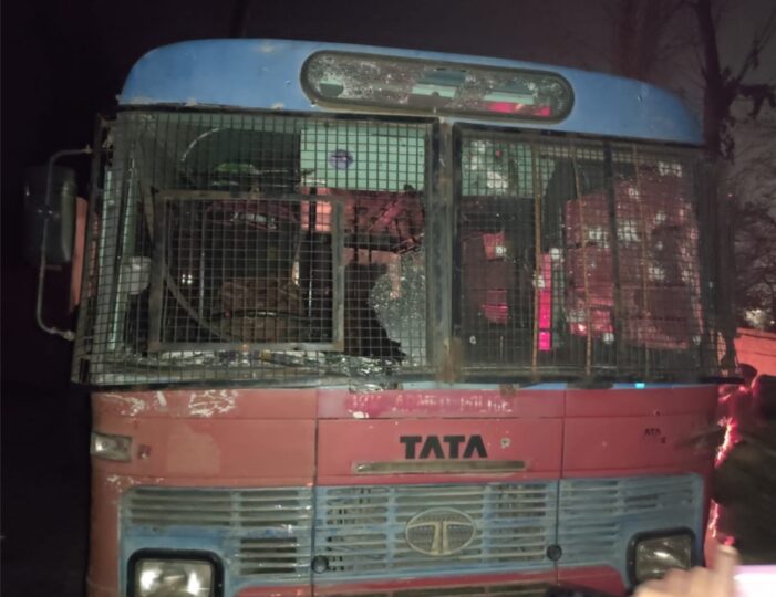14 injured as militants target police bus on Highway near Zeewan Srinagar