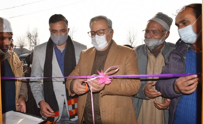 Advisor Farooq Khan visits lethpora; inaugurates Pampore Saffron Farmers Producer Company Ltd
