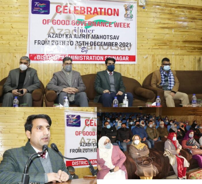 DC Srinagar inaugurates “Good Governance Week” at GGHS School Kothi Bagh