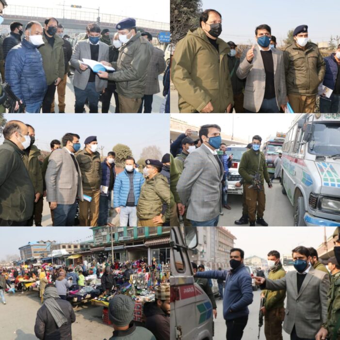 DC Srinagar inspects City areas to assess Traffic scenario