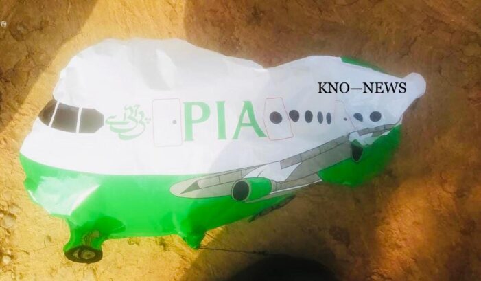 PIA marked aircraft-shaped baloon found in Rajouri village