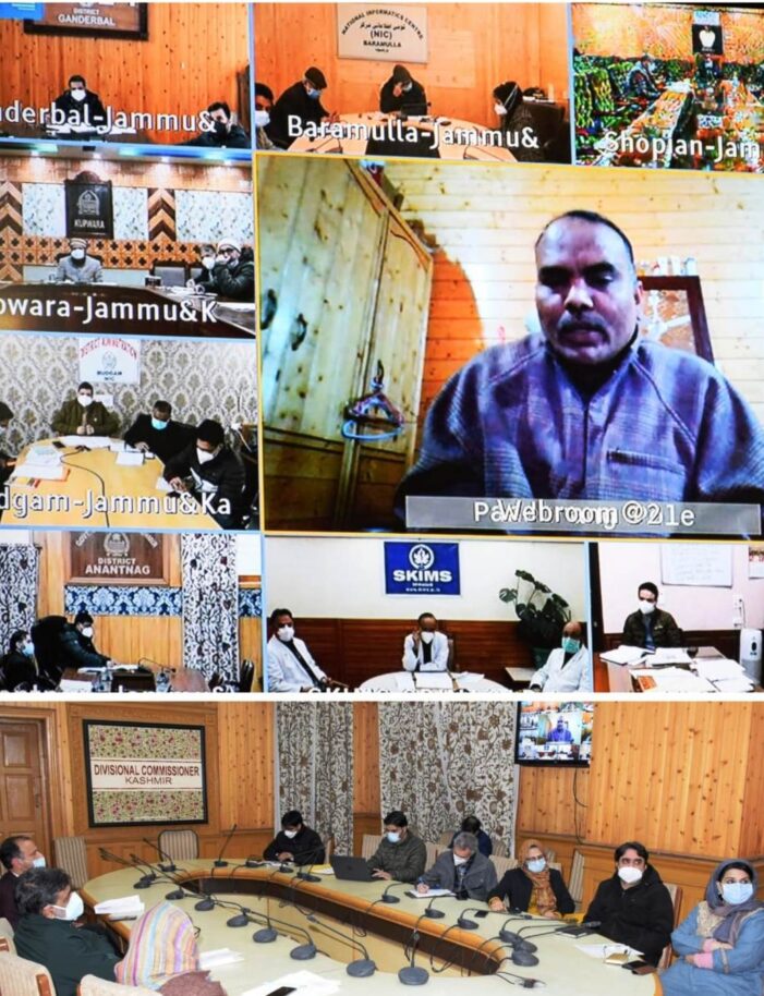 Amid surge in covid cases, Div Com Kashmir reviews preparation for containment of 3rd wave