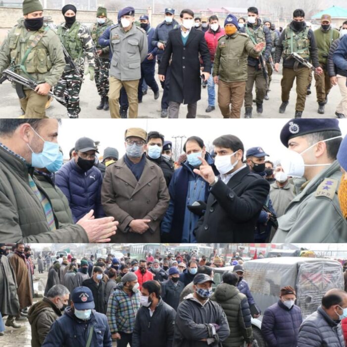 DC Srinagar, SSP Traffic visit Panthachowk, Parimpora Bus Terminals