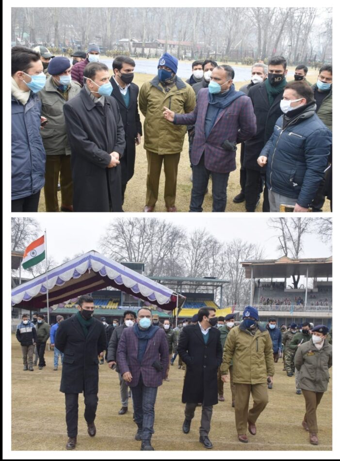 Div Com Kashmir visits Sher- I-Kashmir Cricket Stadium, Sonwar