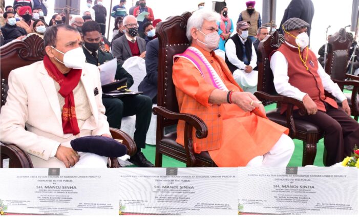 Lt Governor inaugurates 20 Power distribution projects costing Rs 41 Cr at Bajalta, Jammu