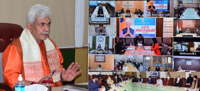 Lt Governor interacts with applicants of JK-IGRAMS