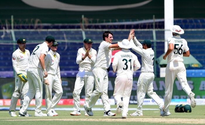 Cummins strikes before lunch as Shafique falls for 96 on Day 5 of Karachi Test