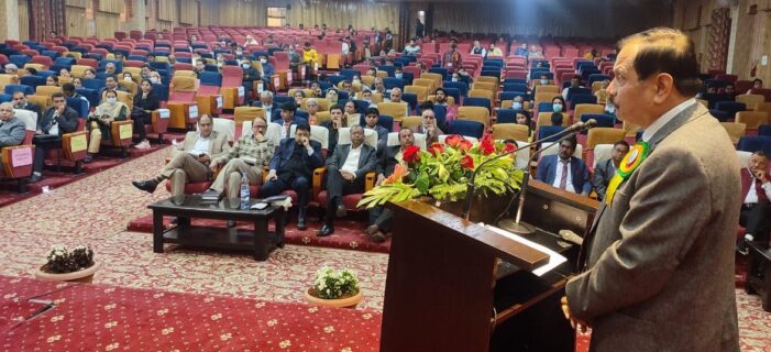 Advisor Bhatnagar addresses three day ‘National Conference on Managing Weather & Climate Risks in Agriculture’ at SKUAST-K