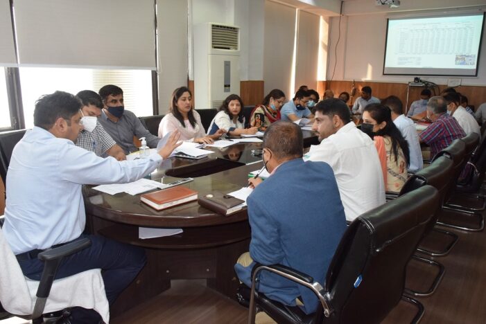 Div Com reviews annual achievements of beneficiary oriented schemes with HODs