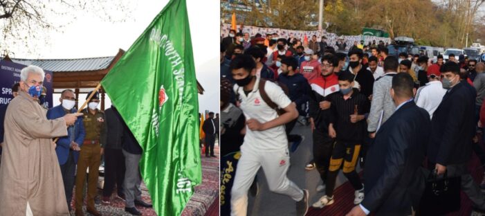 Lt Governor flags off ‘Spring Run for Drug-Free Srinagar’ at Dal Lake