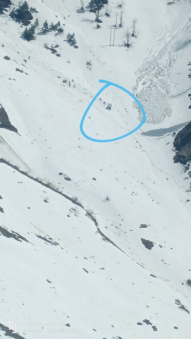Passenger Vehicle Falls Into Gorge After Hit By Snowslide Along Sadhna Top