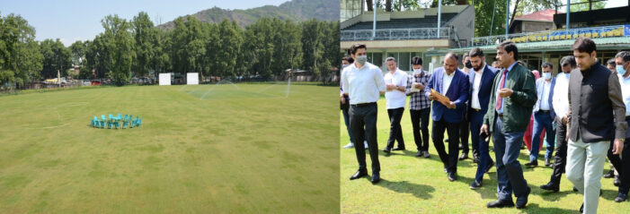 Chief Secretary inspects SK stadium, Sonwar