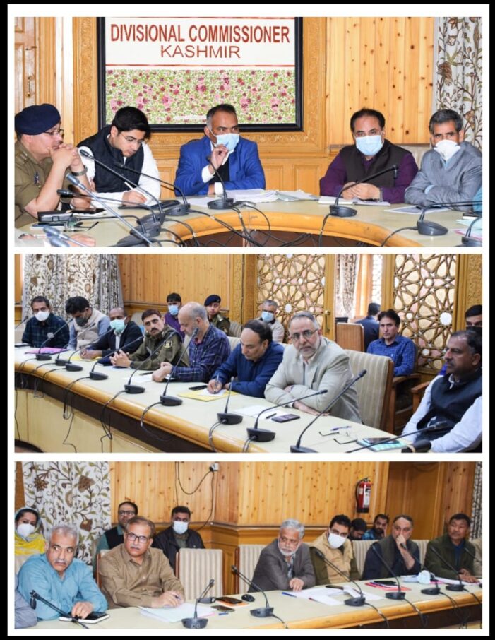 Div Com Kashmir reviews preparation to tackle flood situations