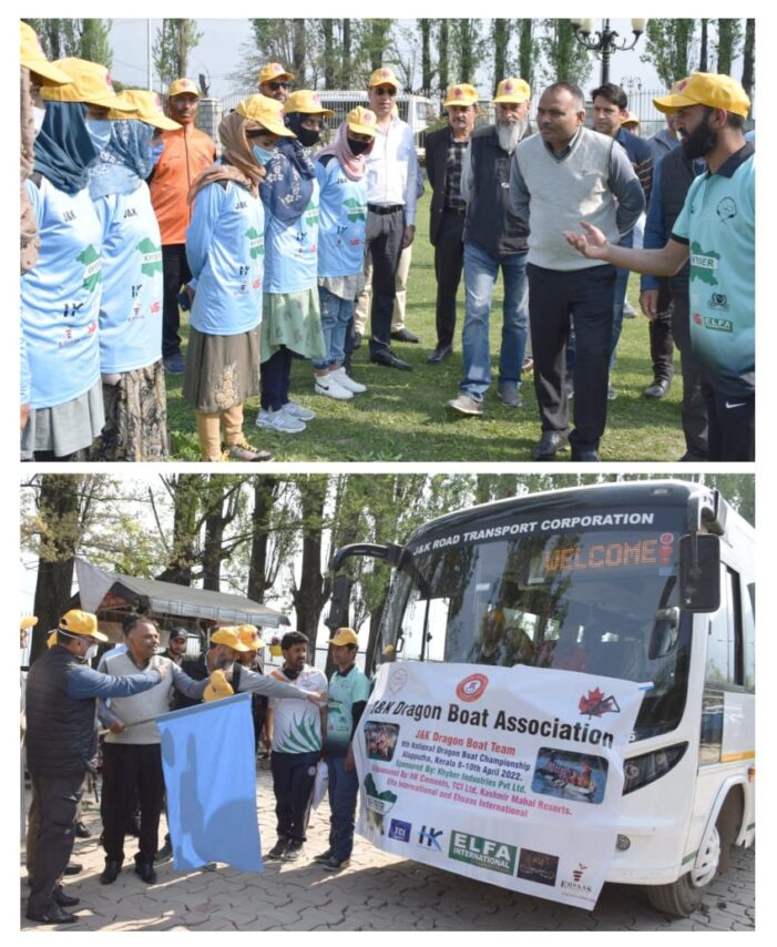 Div Com flags-off Dragon Boat Team for Kerala