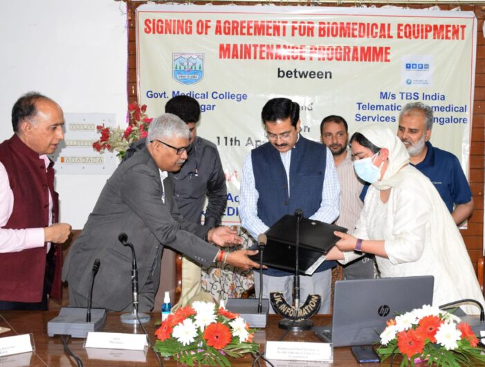 GMCs Jammu, Srinagar sign agreement for Bio-medical Equipment Maintenance