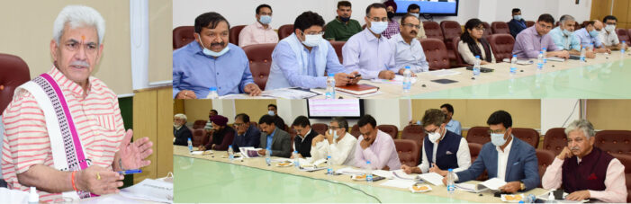 Lt Governor chairs preliminary meeting for forthcoming Real Estate Summit in Srinagar