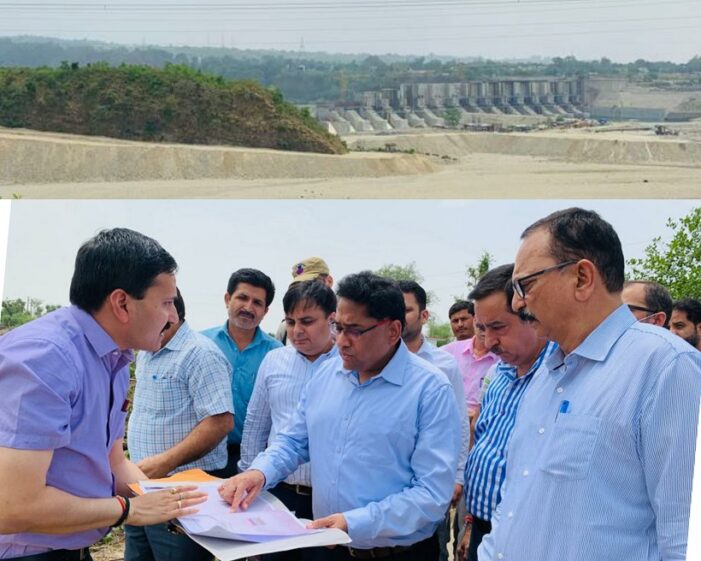 Ashok Parmar inspects Shahpur Kandi Dam project site, asks for expediting works