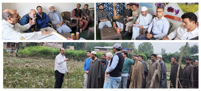 Director Agriculture Kashmir visits IIKSTC Dussu, Pampore