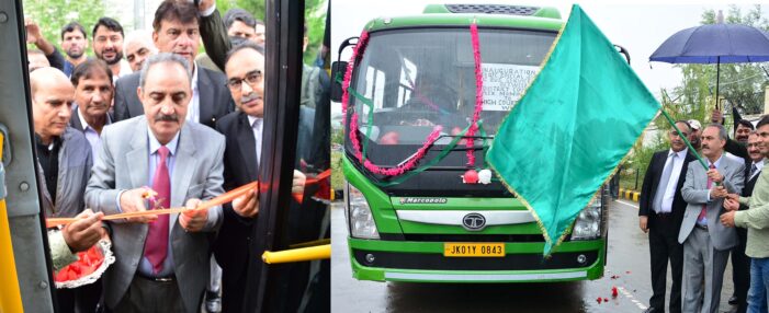 Justice Magrey inaugurates Electric Bus service from DCC Moominabad, to Jehangir Chowk