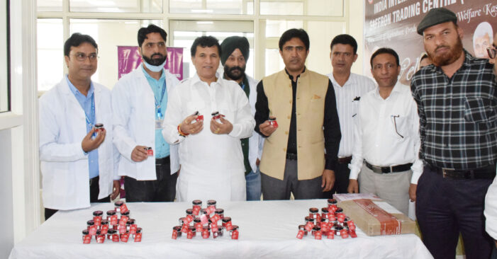 Union MoS Agriculture visits Indian International Trade Saffron Spice Park at Pampore