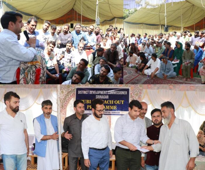 DC Srinagar holds Mega Public Grievance Redressal camp at Mujgund