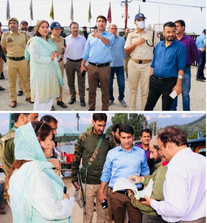 DC Srinagar inspects parking sites along Dal-Boulevard Road Axis