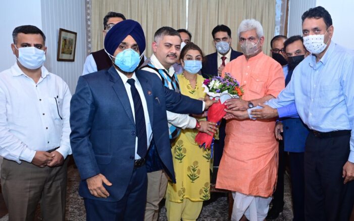 Lt Governor interacts with IAS inductees of J&K Administrative Service