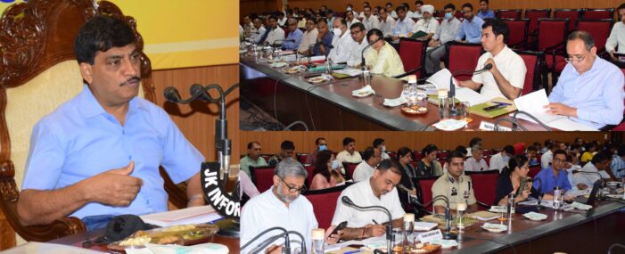 Chief Secretary reviews developmental scenario of district Jammu