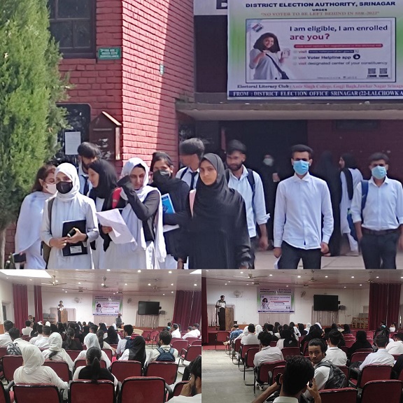 DEO Srinagar organizes mass awareness programme on SVEEP campaign at Amar Singh College