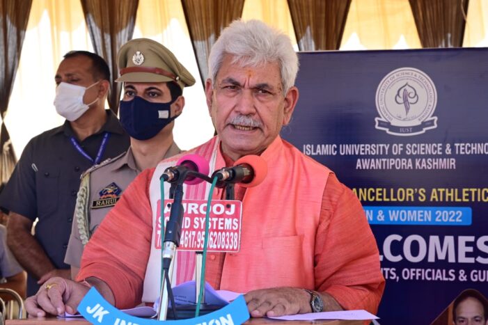 Lt Governor inaugurates 1st J&K Chancellor’s Athletic Meet at IUST
