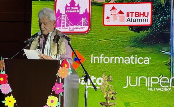 Lt Governor addresses IIT BHU Global Alumni Meet at Santa Clara, California